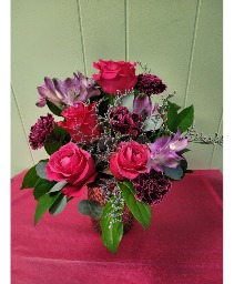 Victorian Romance Fresh Flowers - One Sided