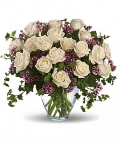 Victorian Romance clear glass vase