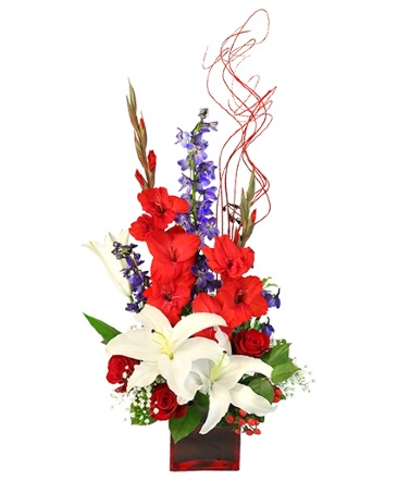 Victory Fireworks Vase Arrangement in Burton, MI | FENNER'S FLORAL & DESIGN COMPANY Victory Fireworks Vase Arrangement in Burton, MI | FENNER'S FLORAL & DESIGN COMPANY
