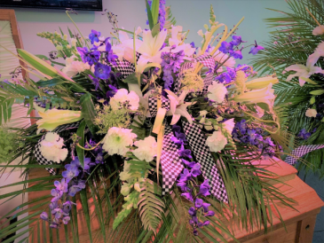 Victory In Jesus Casket Flowers