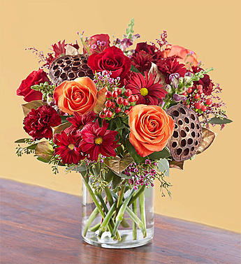 Vintage Autumn Blooms Arrangement