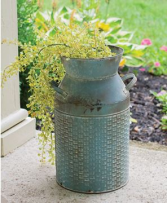Vintage Blue Milk Can