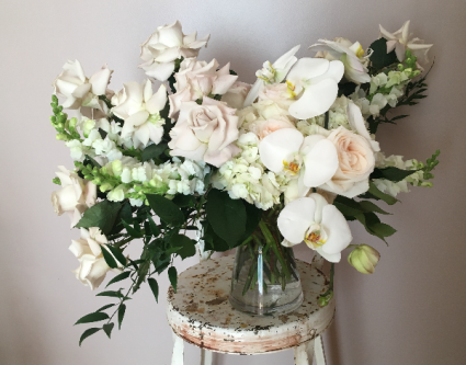 Vintage Blush Vase Arrangement