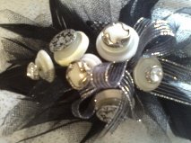 Vintage button corsages 