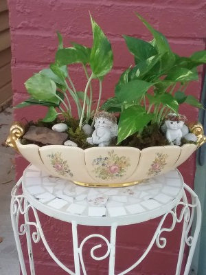 VINTAGE DISH GARDEN Custom Design