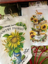 VINTAGE DISH TOWEL SET 100% COTTON TWO TOWEL SET.