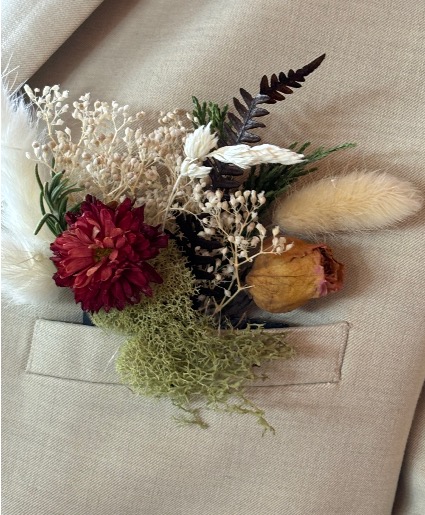 Vintage Dried Flower Pocketsquare Pocketsquare