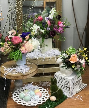 Vintage Easter arrangements  medium size