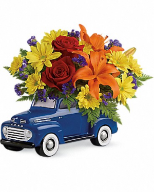 Vintage Ford Pickup Bouquet Valentine's Day