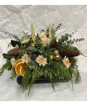 Vintage Gold Centerpiece 