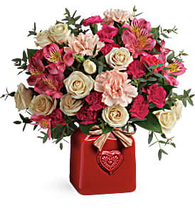 Vintage Heart Bouquet fresh arrangnment