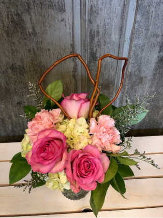 Vintage Heart Fresh Arrangement