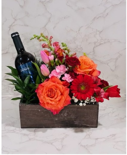Vintage In Bloom (wine not included) Floral Arrangement