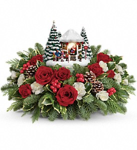 Vintage Kinkade Jolly Santa 2016 Keepsake Arrangement LOCAL ONLY