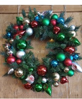 Vintage Ornament Wreath Christmas Decor