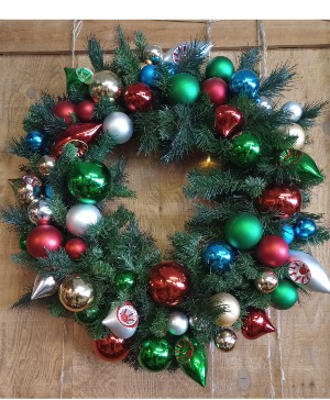 Vintage Ornament Wreath Christmas Decor