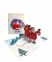Vintage Santa 3D Holiday Card