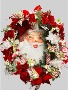Vintage Santa Wreath  Door Wreath 24"