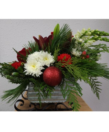 Vintage Sleigh Ride Container in Killeen, TX | Marvel's Flowers & Flower Delivery Vintage Sleigh Ride Container in Killeen, TX | Marvel's Flowers & Flower Delivery