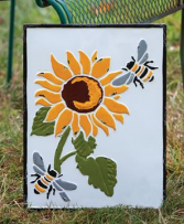 Vintage Sunflower Plaque