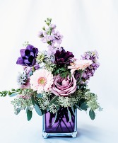 Violet Frost Vase Arrangement