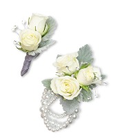 Virtue Corsage and Boutonniere Set Flower Arrangement