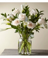 Vision in Ivory Rose and Calla Lily Bouquet 