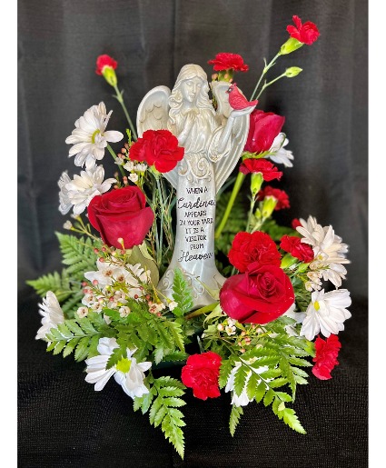 Visitor from Heaven  Florals and Keepsake Angel