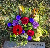 Vivacious Christmas Celebration  Gravesite Arrangement 