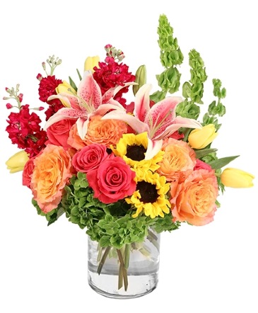 Vivid Daydream Vase Arrangement  in Lewiston, ME | BLAIS FLOWERS & GARDEN CENTER
