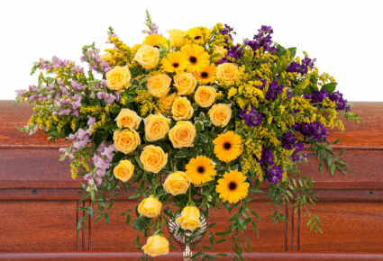 Vivid Memories Casket Spray
