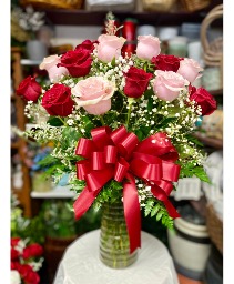 Blushing Rose Embrace Large Vase Arrangement