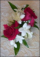 Red Roses & Stephanotis Wedding Corsage