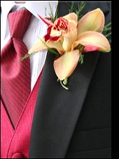 Cymbidium Orchid Wedding Boutonniere