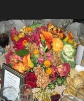 Colorful Fall Wedding Table Arrangement