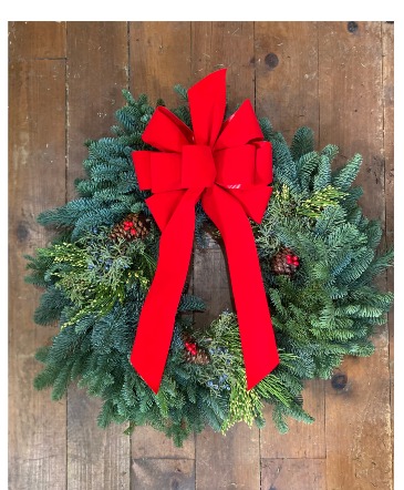 W2 Mixed Greens Wreath  in Valhalla, NY | Lakeview Florist W2 Mixed Greens Wreath  in Valhalla, NY | Lakeview Florist