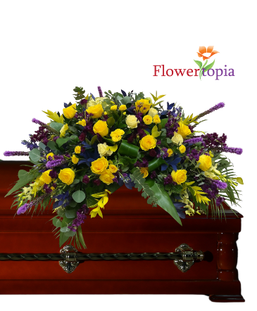 Walking to Eden Casket Spray in Miami, FL | FLOWERTOPIA Walking to Eden Casket Spray in Miami, FL | FLOWERTOPIA
