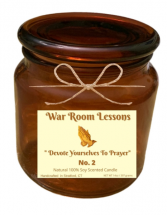 War Room Lesson - Devote Yourselves To Prayer Handcrafted Natural 100% Sow Candle