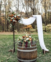 Warm Bronze Fall Wedding Flowers