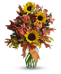 Warm Embrace Bouquet Glass Vase