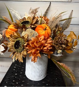 Warm Fall Wishes  Silk Flower Arrangement 