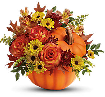 Warm Fall Wishes Pumpkin Hand-glazed ceramic pot
