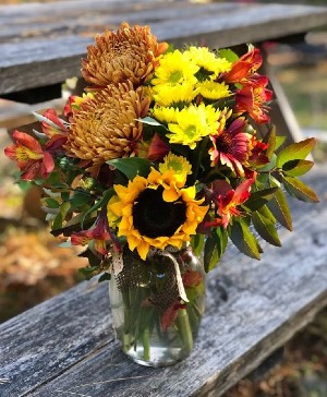 Warm Fall Wishes Vase Arrangement 