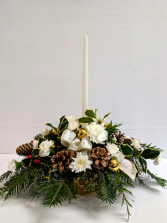 Warm Holiday Wishes Centerpiece with Candle