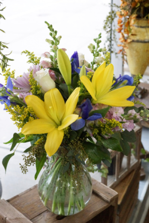 Warm Spring Vase Arrangement