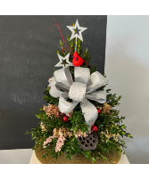 Warm Wishes 2026 New Year Boxwood Tree