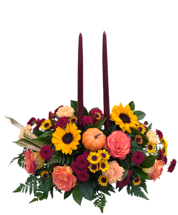 Warmth and Gratitude Centerpiece  in Fitchburg, MA | CAULEY'S FLORIST & GARDEN CENTER