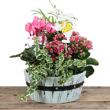 Washed Wood Easter planter in Delta, BC | FLOWERS BEAUTIFUL