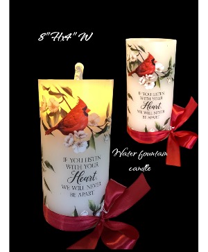 Water Fountain Candle  Sympathy gift
