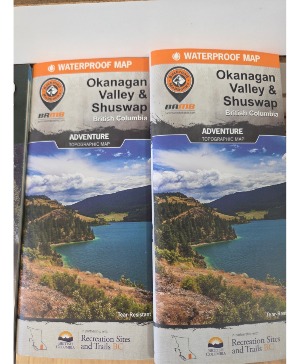 Water-proof maps of fishing in the Okanagan and Sh 